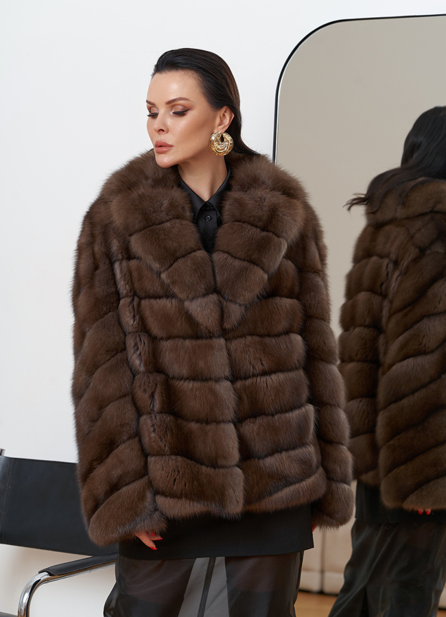 Шуба из баргузинского соболя модель № 29879 универмаг малина