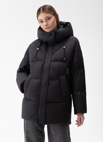Женский пуховик с капюшоном 