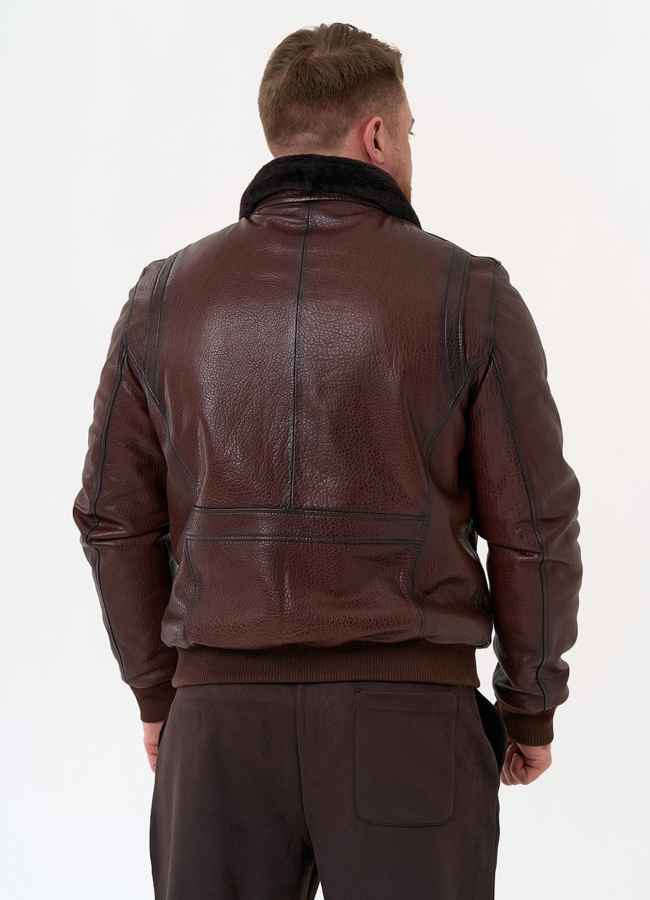 Мужская натуральная дубленка модель № 31794 универмаг малина