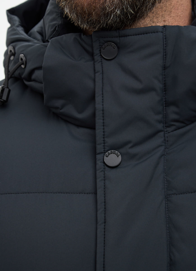 Мужской пуховик с капюшоном больших размеров модель № 32034 универмаг малина