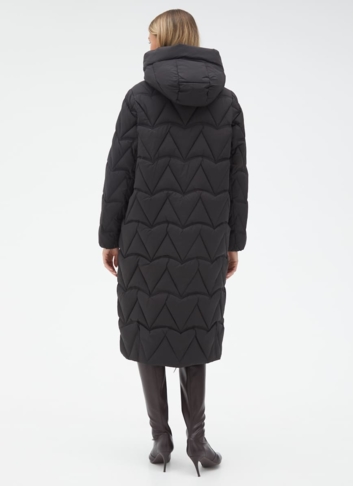 Женский пуховик черного цвета