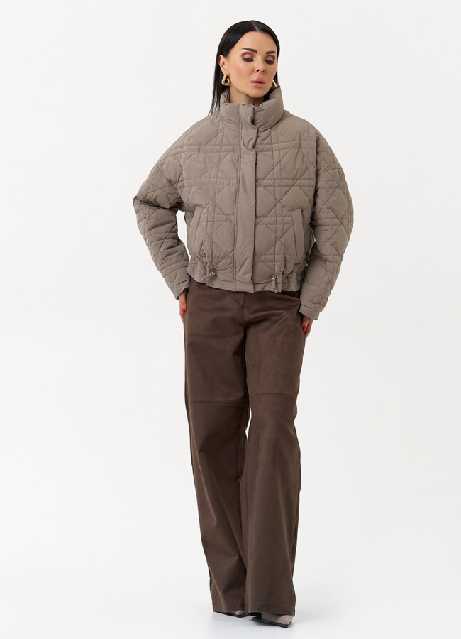 Короткая куртка с воротником стойкой модель № 30033 универмаг малина