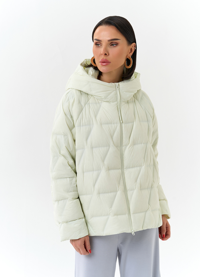 Женская куртка с капюшоном  модель № 32663 универмаг малина