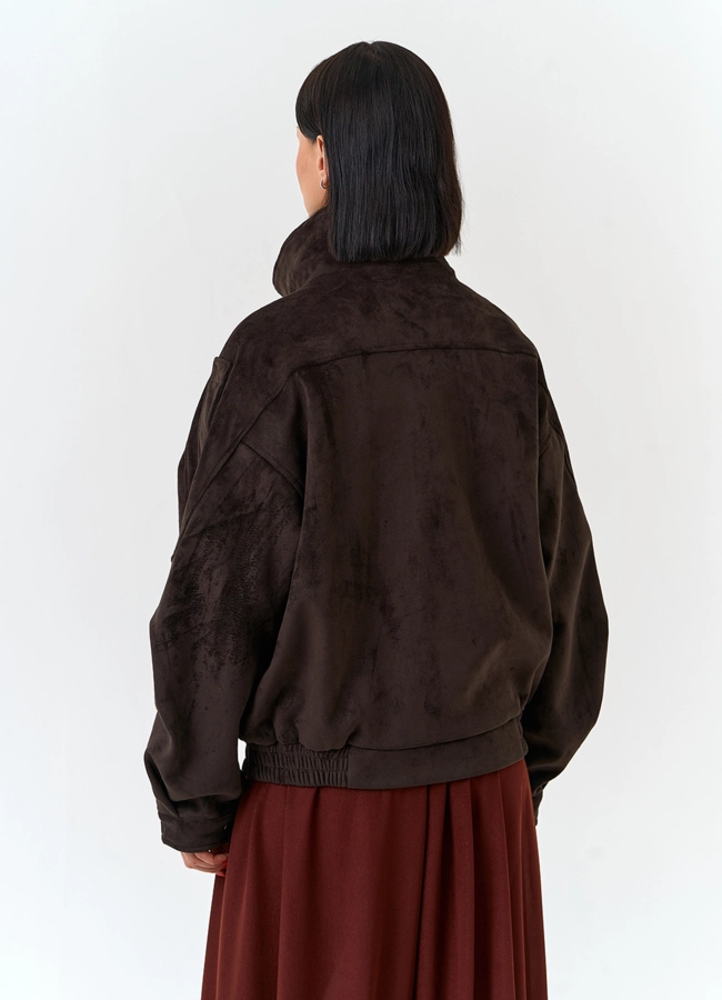 фото Женская куртка из эко замши модель № 33033