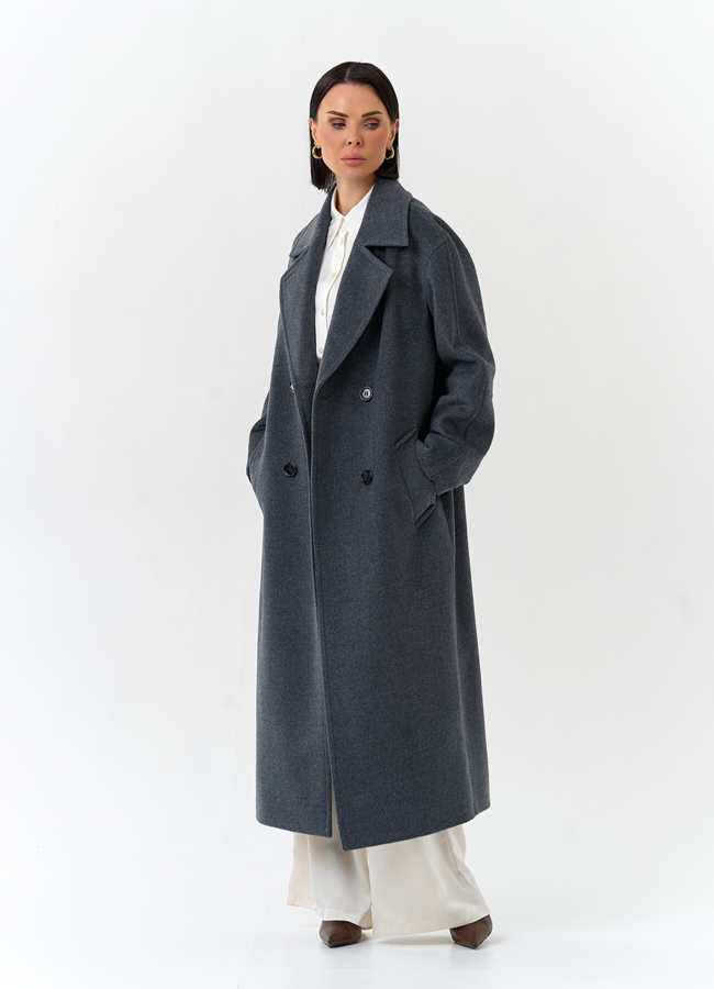 Женское пальто с английским воротником модель № 32577 универмаг малина