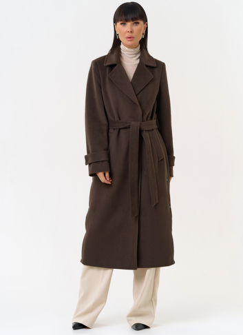 Женское пальто с английским воротником