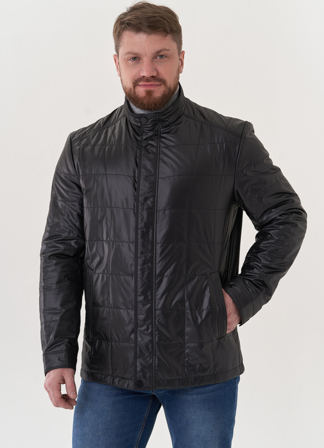 фото Куртка мужская черного цвета модель № 25627