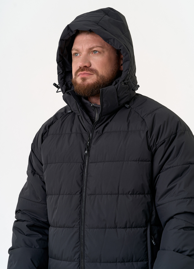 Мужской пуховик с капюшоном модель № 31459 универмаг малина