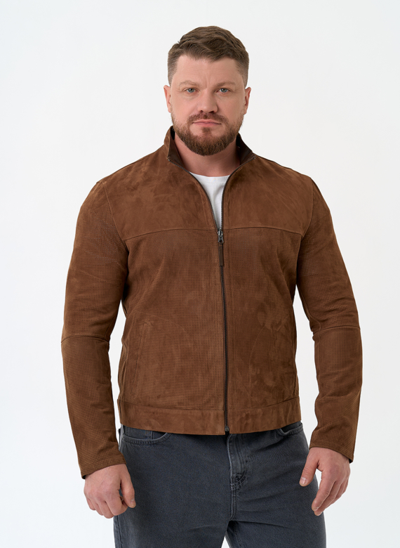 Мужская двухсторонняя куртка из натуральной замши