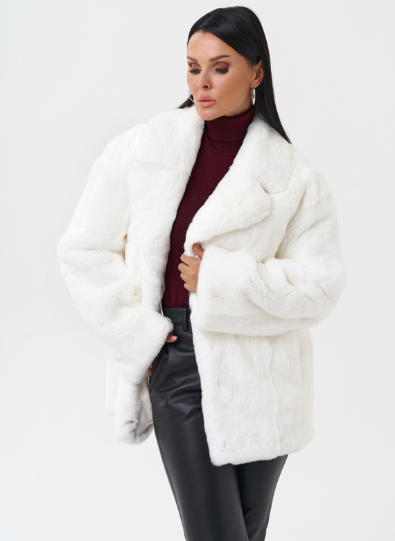 Шуба из меха кролика