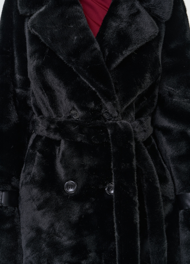 Классическая женская шуба из эко меха модель № 31229 в кредит