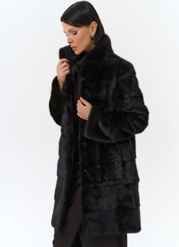 Поперечная шуба из норки
