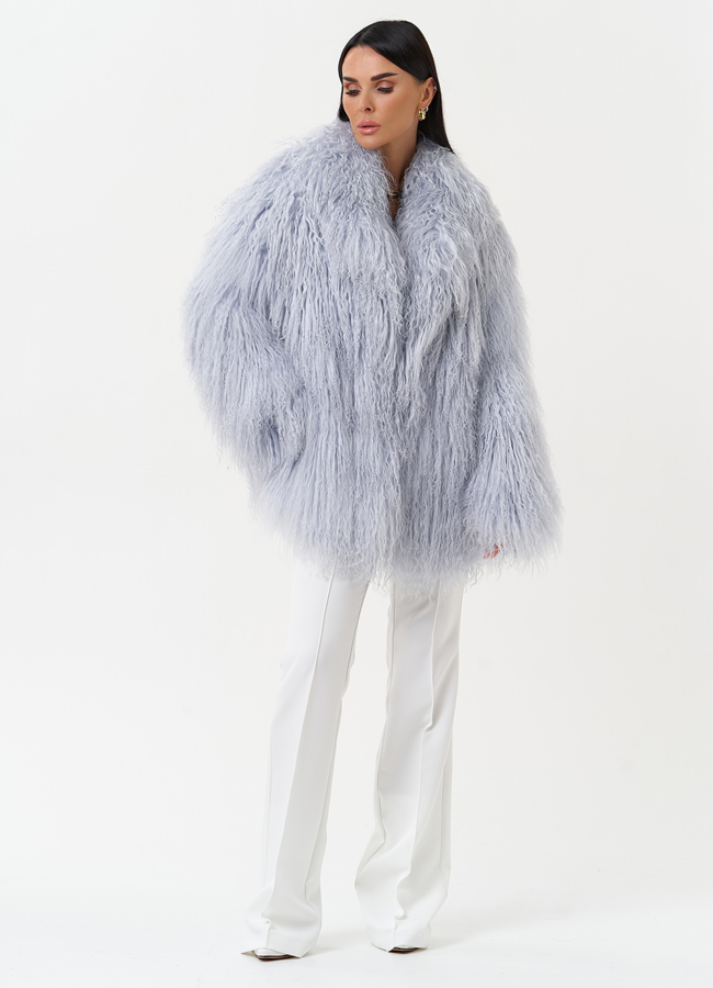 Женская шуба из меха ламы модель № 30633 универмаг малина