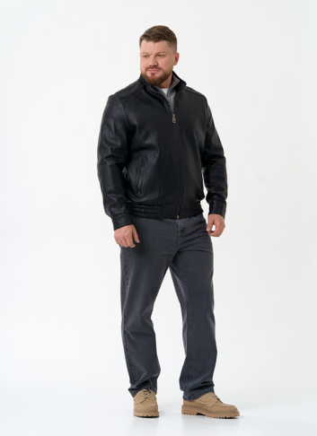 Мужская куртка бомбер из эко кожи
