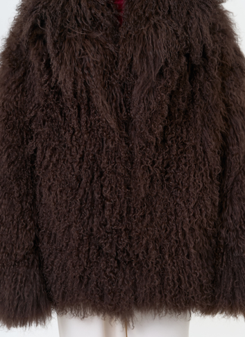 Женская шуба из меха ламы