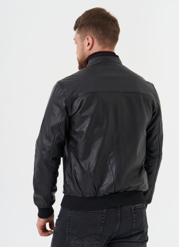 Мужская куртка "бомбер" из натуральной кожи