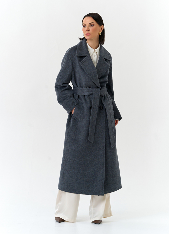 Женское пальто с английским воротником модель № 32577 универмаг малина