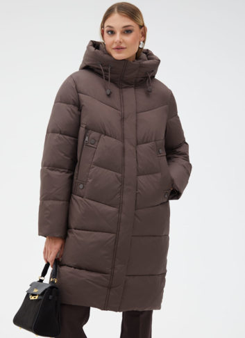 Пуховик женский с капюшоном